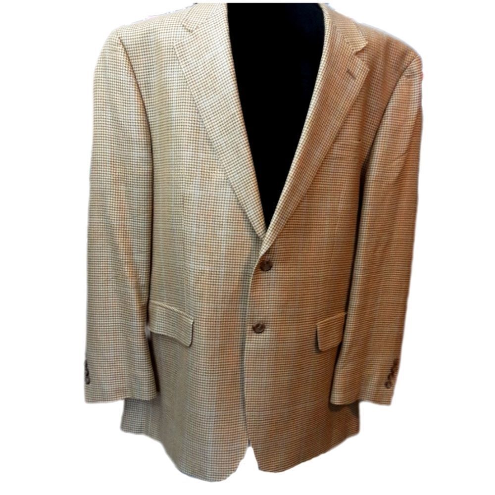 Van Heusen Sport Coat 100% Silk Houndstooth‎ size 44R